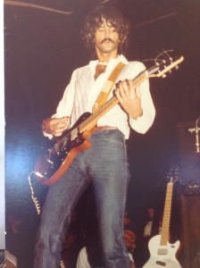 ROCK ON: Rick Lincoln with the two stolen guitairs