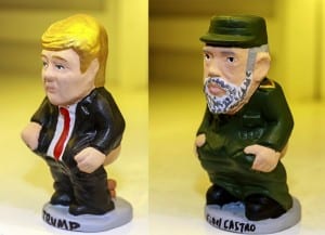 Caganers of Trump and Castro