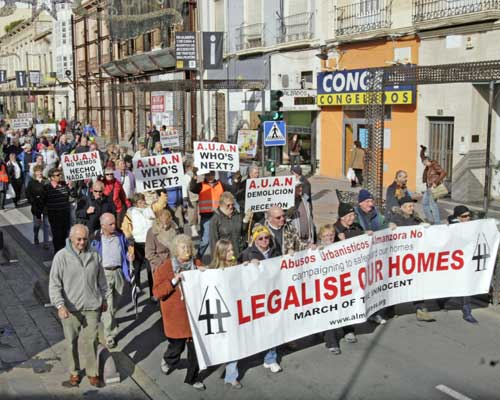 Illegal home protest in Almeria