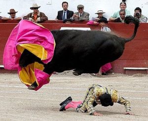bullfights down