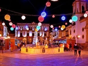 Christmas lights in Ronda