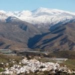 pueblo blanco nestling far below