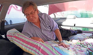 dentist sleeping in his car cannot afford to pay rent