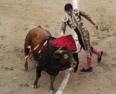 San Sebastian bull fighting e