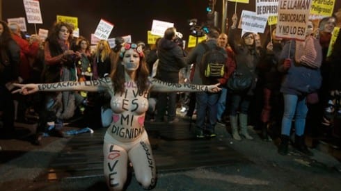 madrid protest