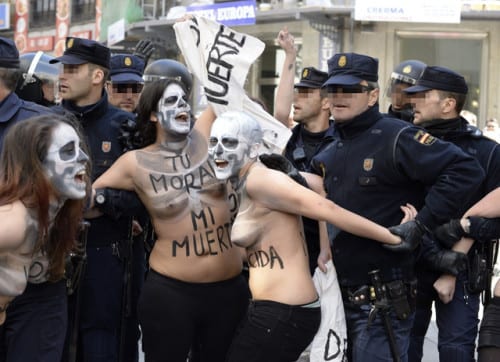 anti abortion march in madrid attracts estimated   participants  large e