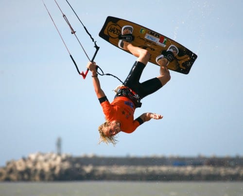 Leander Vyvey is vice wereldkampioen kitesurfen geworden