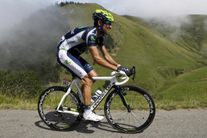Movistar Team rider Valverde of Spain cycles during the 17th stage of the 99th Tour de France cycling race between Bagneres-de-Luchon and Peyragudes