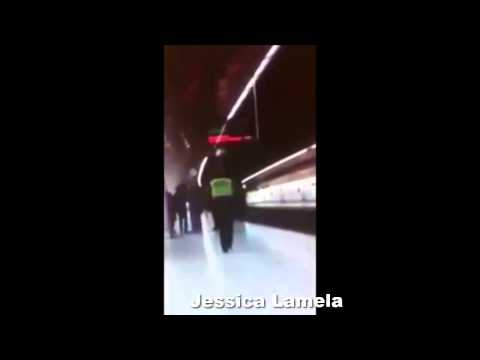 VIDEO: Shocking moment police officer dragged under train at Madrid station