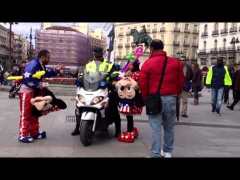 VIDEO: Mickey and Minnie Mouse involved in Madrid brawl