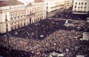 MADRID: Puerta del Sol this afternoon. Photograph by Luis Rehmark 