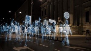 Hologram protest