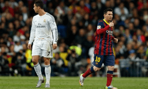 La Liga stars Ronaldo and Messi 