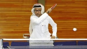 al-Ali practices table tennis in Spain