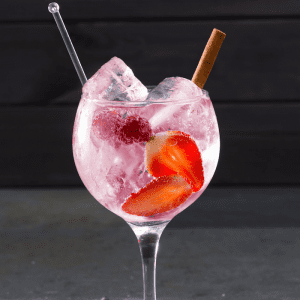 The brand's unique pink gin
