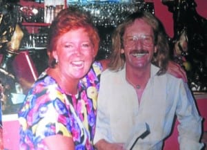 Cilla with restaurant owner and friend Robbie Anderson
