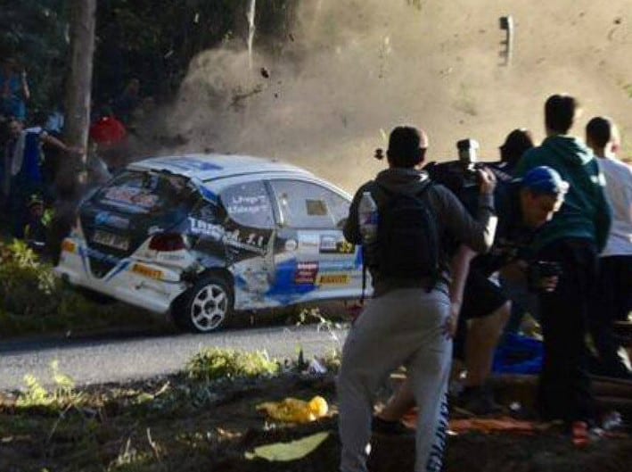 car rally crash spain e