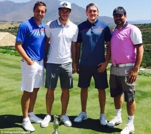 Gareth Bale and friends on a Costa del Sol golf course