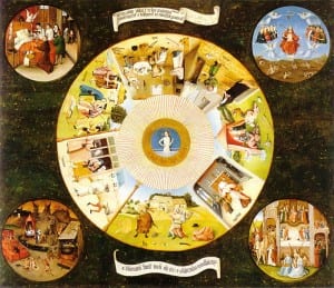 Hieronymus Bosch’s Table of the Seven Deadly Sins 