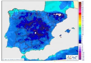 Minimum temperatures across Spain predicted for this weekend