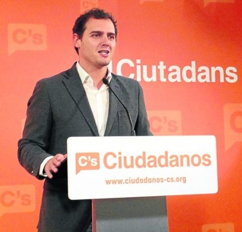 Albert Rivera rueda de prensa sede e