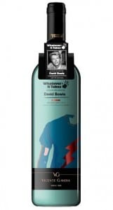David Bowie's wine bottle label design