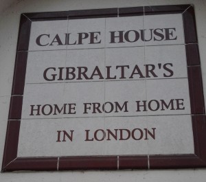 WELCOME: Calpe House sign greets Gibraltarians