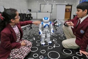 Robots at Merryland International School in Musaffah