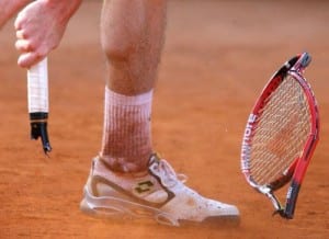 Smashed-tennis-racket