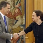 Podemos leader meets King Felipe VI