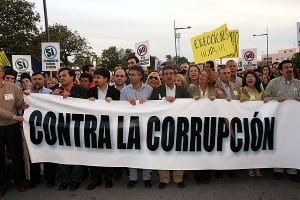 ANGER: Spaniards tired of corruption scandals