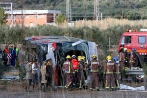 TARRAGONA: 13 people have been killed and more than 30 have been injured in a coach crash