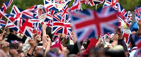 british flag waving