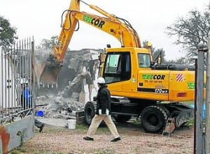 the prior house demolition