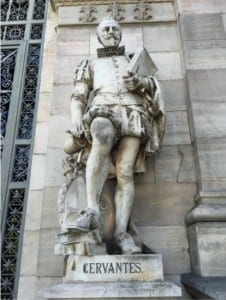 Statue of Cervantes at National Library