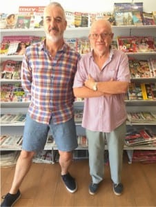 Stephen Davies (left) and Harry Ramsden in The Sabinillas Bookshop