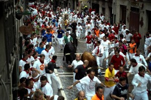 Pamplona fights festival urine