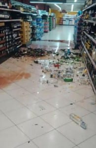 The aftermath inside the store