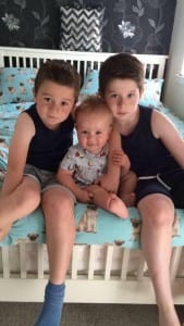 Harris with older brothers