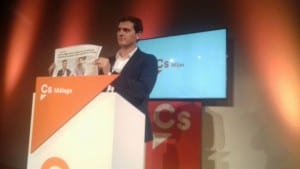 TAKING AIM: Rivera slams corruption in Spanish politics