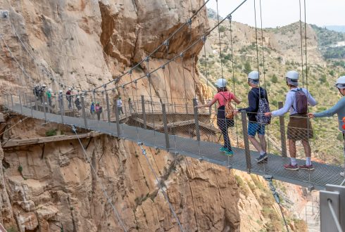 Bridge In Gorge Of The Gaitanes In El Caminito Del Rey (the King