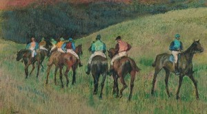 Edgar Degas’s Race Horses in a Landscape
