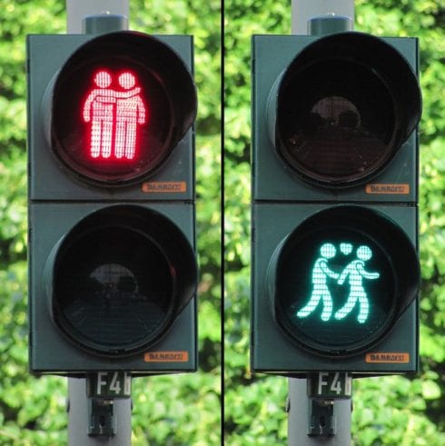 gay traffic lights e