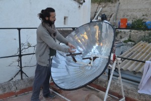 A solar bbq at Sunseed Desert Technologies