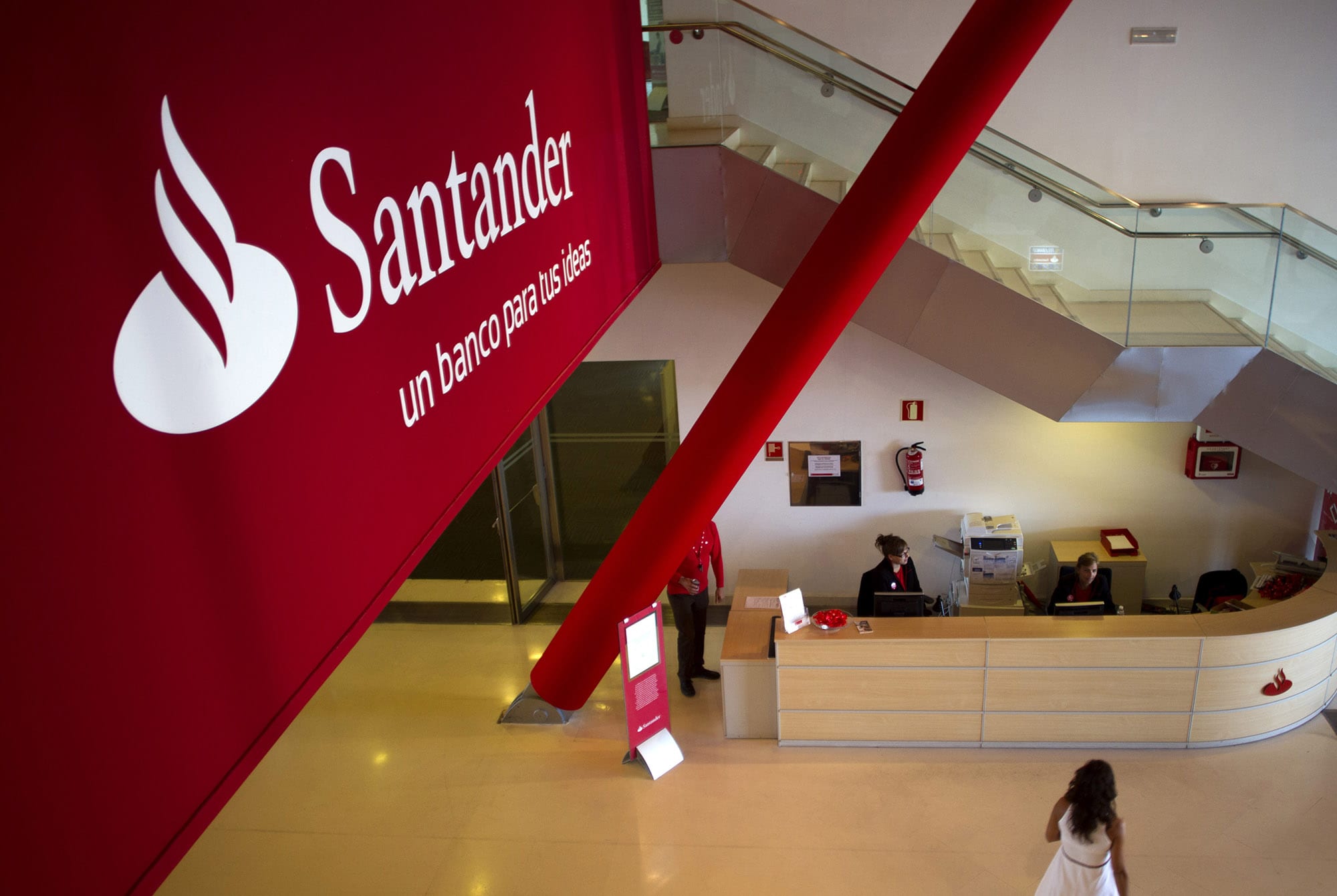 Inside The Headquarters Of Banco Santander Sa