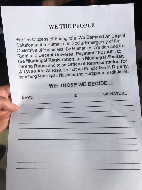 Homeless Petition