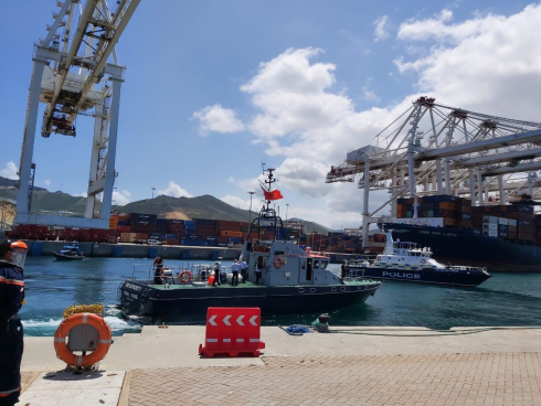 Having Successfully Embarked Their Passengers The Launches Leave Tangier Med