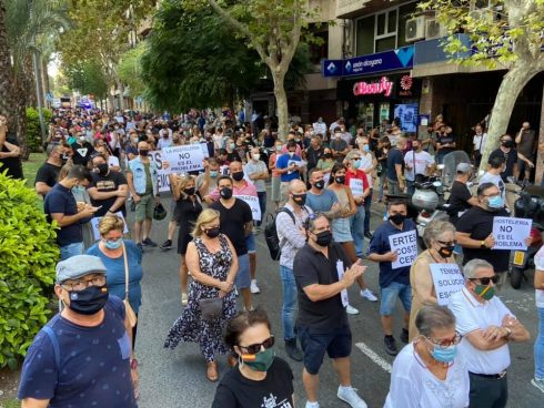 Bar And Club Owners Protest In Spain  S Costa Blanca Over Future Fears For Hospitality Sector Photo Two