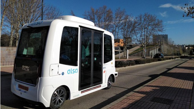 Self-driving shuttle bus in Spain’s Madrid provokes crash on first day ...