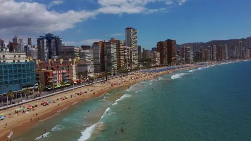 Benidorm on Spain's Costa Blanca sends best wishes to Queen Elizabeth II on her Platinum Jubilee